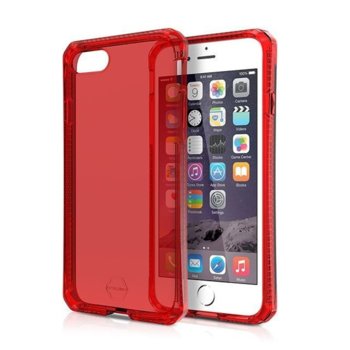 Калъф за Apple iPhone 7, страничен протектор с гръб, полиуретан, Itskins Spectrum, червено-прозрачен | JAR Computers Itskins Spectrum iPhone 7 plus Red AP7P-SPECM-REDD