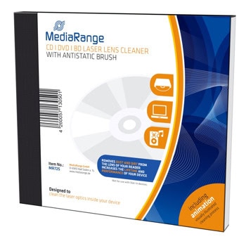 Почистващ диск за оптични устройства MediaRange MR725, за CD/DVD/BD | JAR Computers MediaRange MR725