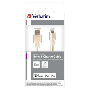 Verbatim Lightning 1m gold