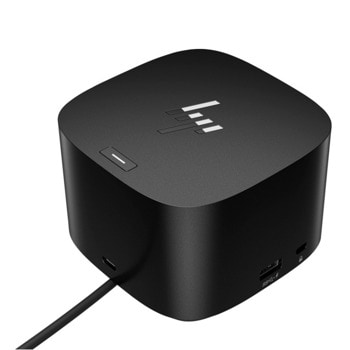 Докинг станция HP Thunderbolt Dock 280W G4 (4J0G4AA), от USB-C към 2x USB C, 4x USB A, 1x Thunerbolt 4, 1x HDMI, 2x DisplayPort, 1x RJ45, w/Combo Cable, черна | JAR Computers HP Thunderbolt Dock 280W G4 4J0G4AA