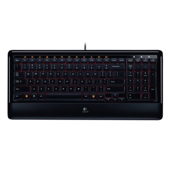 Logitech Compact Keyboard K300, мултимедийна, USB