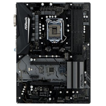 Дънна платка ASRock B360 Pro4, B360, LGA1151, DDR4, PCI-E (HDMI&DVI)(CFX), 6x SATA 6Gb/s, 2x M.2 Socket, 1x USB 3.1 (Type-C), ATX | JAR Computers ASRock B360 Pro4