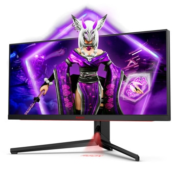 Монитор AOC AG344UXM, 34" (86.36 cm) IPS панел, 170Hz, UWQHD, 1ms, 80M:1, 1000 cd/m2, DisplayPort, HDMI, USB-C | JAR Computers AOC AG344UXM