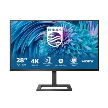 Монитор Philips 288E2UAE/00, 28" (71.12 cm) IPS панел, 4K/UHD, 4ms, 300cd/m2, DisplayPort, HDMI, USB | JAR Computers Philips 288E2UAE/00