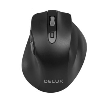 Мишка Delux M517GX, оптична(1600dpi), безжична, USB, черна image