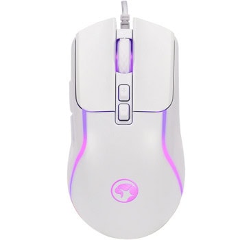 Мишка Marvo M292-WH, оптична (8000dpi), USB, бяла, гейминг, 7 бутона, подсветка | JAR Computers Marvo M292 White M292-WH