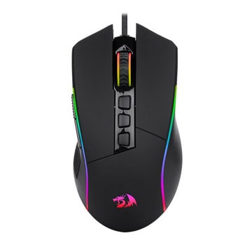 Мишка Redragon Plank M812RGB, оптична (16000dpi), USB, черна, RGB подсветка, 7 програмируеми бутона | JAR Computers Redragon PLANK M812RGB