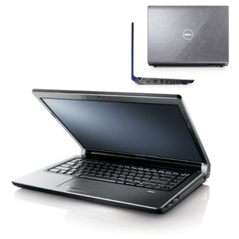 Лаптоп DELL Studio 15N, "Graphite Grey" със сини лайсни N1023ICDR25N2048, 15.4" +Camera, Intel X3100 DualCore Celeron 1.73Ghz 2x1GB 250GB DVDWR HDMI Lan1000 802.11b/g Bluetooth 2.77kg 3Y | JAR Computers DELL Studio 15N