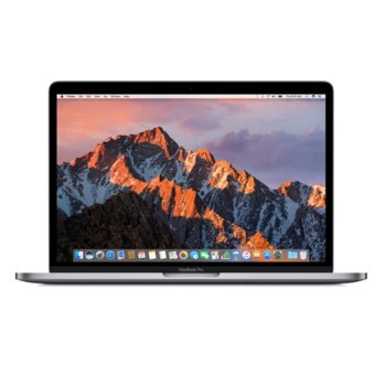 Лаптоп Apple MacBook Pro 13(MPXW2ZE/A)(сив), двуядрен Kaby Lake Intel Core i5-7267U 3.1/3.5GHz, 13.3" (33.78 cm) WQXGA Retina дисплей(Thunderbolt 3), 8GB LPDDR3, 512GB SSD, 4x Thunderbolt 3, сензорен бар, MacOSX Sierra, 1.37 kg | JAR Computers Apple MacBook Pro 13 MPXW2ZE/A