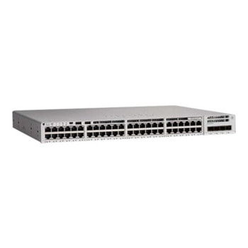 Суич Cisco Catalyst 9200L, 48 порта, 48x 10/100/1000 (PoE+), 4x 10 Gigabit SFP+ (uplink) | JAR Computers Cisco Catalyst 9200L 48-port Partial PoE+