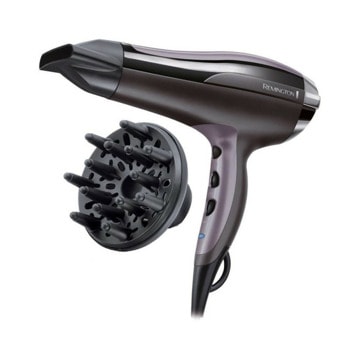 Сешоар Remington Pro-Air Turbo D5220, 2400W, 2 степени на скоростта, 3 степени на топлина, дифузер, йонизиране, черен | JAR Computers сешоар remington pro-air turbo d5220