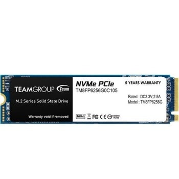 Памет SSD 256GB, Team Group MP33, NVMe, M.2 (2280), скорост на четене 1700 MB/s, скорост на запис 1400 MB/s | JAR Computers Team Group MP33, M.2 2280 256GB PCI-e 3.0 x4 NVMe