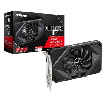 Видео карта AMD Radeon RX 6500 XT, 4GB, ASRock ITX, PCI-E 4.0, GDDR6, 64-bit, DisplayPort, HDMI | JAR Computers ASRock Radeon RX 6500 XT Challenger ITX 4GB