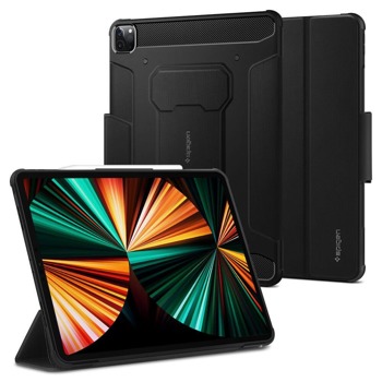 Калъф за таблет Spigen Rugged Armor Pro за Apple iPad Pro 12.9 (2021), удароустойчив, с поставка, черен | JAR Computers Spigen Rugged Armor Pro SPN16339BLK
