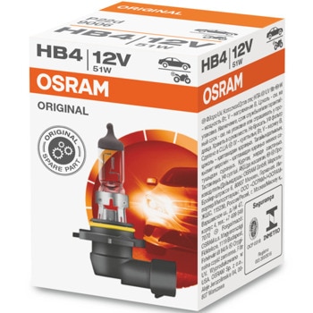Автомобилна крушка Osram OSR9006, 51W, 1000lm, HB4, P22d, халогенна, 1 брой в опаковка | JAR Computers Osram OSR9006 51W 1000lm OSR9006