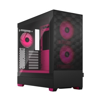 Кутия Fractal Design Pop Air Magenta Core, ATX/mATX/Mini-ITX, 2x USB 3.0, RGB контролер, прозорец, черна, без захранване | JAR Computers Fractal Design Pop Air Magenta Core FD-C-POR1A-03