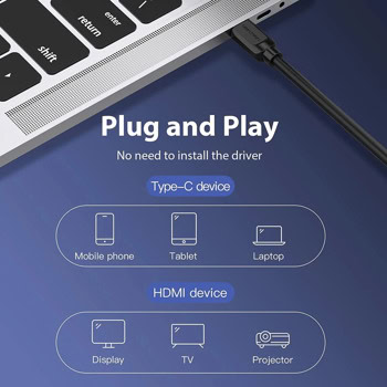 кабел vention usb c to hdmi 1.5m 4k