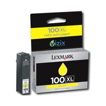 Касета LEXMARK S305/405/505/605/PRO 205/703/705/706/803/805/903/904/905 - Yellow high yield - Return program - P№ 14N1071E /100XL/ - заб.: 600p | JAR Computers Касета LEXMARK S305/405/505/605/PRO 205/703/705