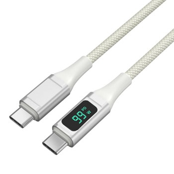 Кабел 4smarts DigitCord 458163, от USB C(м) към USB C(м), 1.5m, 100W, бял | JAR Computers 4smarts DigitCord 458163