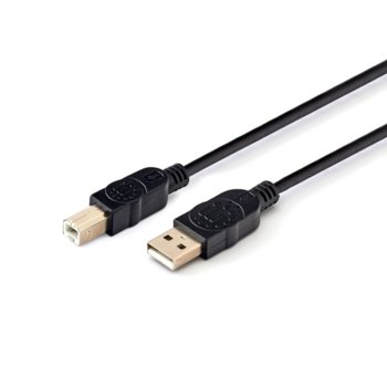 Кабел Manhattan, USB Type A(м) към USB Type B(м), 5m, черен | JAR Computers Manhattan USB A to USB B 5m black