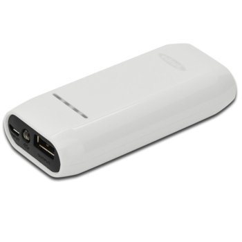 Външна батерия /power bank/ Ednet 31881, 4400 mAh, USB, бяла image