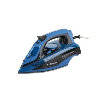 Парна ютия Rohnson R 379, 2800W, плоча с керамично покритие, противокапкова система, 320 мл. резервоар, синя | JAR Computers Rohnson R 379