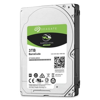 Твърд диск 3TB Seagate BarraCuda, SATA 6Gb/s, 5400 rpm, 128MB кеш, 2.5"(6.35 cm) | JAR Computers 3TB Seagate BarraCuda