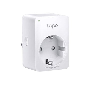Смарт контакт TP-Link Tapo P100M, таймер, Wi-Fi, гласов контрол, бял | JAR Computers Смарт контакт TP-Link Tapo P100M