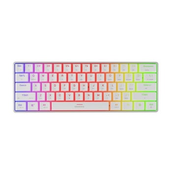 Клавиатура Genesis Thor 660 G2, жична/безжична, механична, Gateron Brown суичове, гейминг, RGB подсветка, бяла, Bluetooth, USB | JAR Computers Genesis Thor 660 G2 White Gateron Brown switch