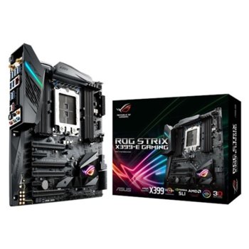 Дънна платка Asus ROG STRIX X399-E Gaming, E-399, TR4, DDR4, PCI-E(CFX & Sli), 6 x SATA 6Gb/s, 1x M.2, 1x U.2, 2 x USB 3.1 Gen 2, EATX | JAR Computers ASUS ROG STRIX X399-E GAMING