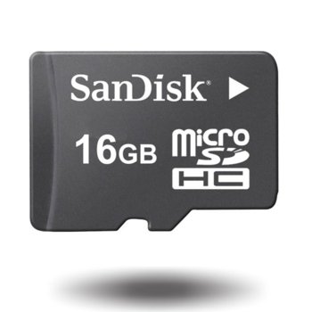 SanDisk microSDHC 16GB + SD Adapter, Class 4