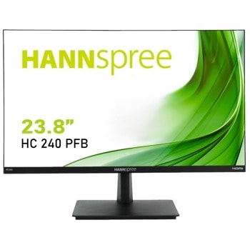 Монитор Hannspree HC240PFB, 23.8" (60.45cm) VA панел, FullHD, 5ms, 10 000 000:1, 300cd/m2, DisplayPort, HDMI, VGA image