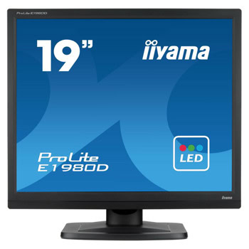 Монитор IIYAMA E1980D-B1, 19" (48.26cm) TN панел, SXGA, 5ms, 12 000 000:1, 250cd/m2, DVI, VGA | JAR Computers IIYAMA E1980D-B1