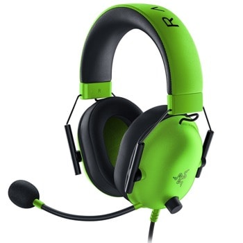 Слушалки Razer Blackshark V2 X Green (RZ04-03240600-R3M1), микрофон, виртуален 7.1 Surround, 3.5mm жак, 50мм говорители, черно-зелени | JAR Computers Razer Blackshark V2 X Green RZ04-03240600-R3M1