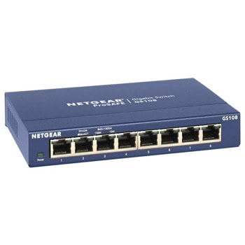 Суич Netgear GS108GE, 1000Mbps, 8-Port | JAR Computers Switch Netgear GS108GE