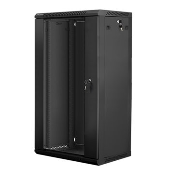 Комуникационен шкаф Lanberg WF01-6422-10B, 19", 22U, 600 x 450 x 1085, черен | JAR Computers Lanberg WF01-6422-10B