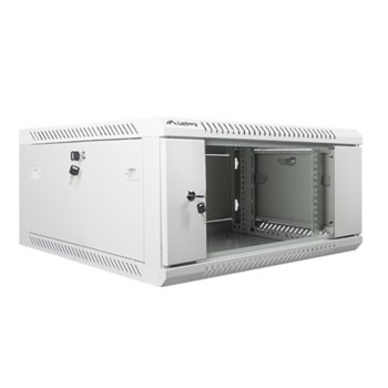 Комуникационен шкаф Lanberg WF01-6604-10S, 19", 4U, 600 x 600 x 285, сив | JAR Computers Lanberg WF01-6604-10S