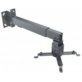 Стойка за проектор Manhattan, за стена и таван, до 20кг, регулиране на височина 43-65cm, черна | JAR Computers Manhattan stand 20kg black