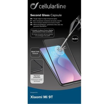 Cellularline Second Glass Capsule за Xiaomi Mi 9T,
