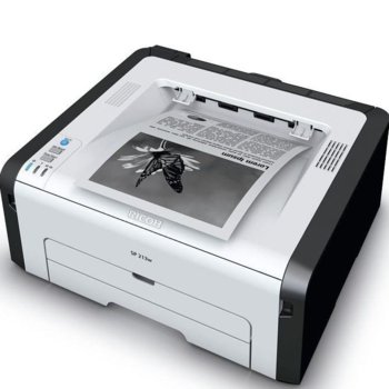Лазерен принтер RICOH SP213W, монохромен, A4, 1200х600dpi, 22стр/мин, USB, WiFi | JAR Computers RICOH SP213W