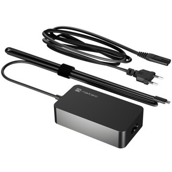 Захранване (заместител) за лаптопи, универсално, 20V/65W, USB-C | JAR Computers NATEC Grayling NZU-2034
