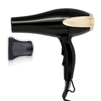 Сешоар Sapir SP 1100 CP, 2200W, концентратор, халка за окачване, черен/златист | JAR Computers Sapir SP 1100 CP, черен/златист