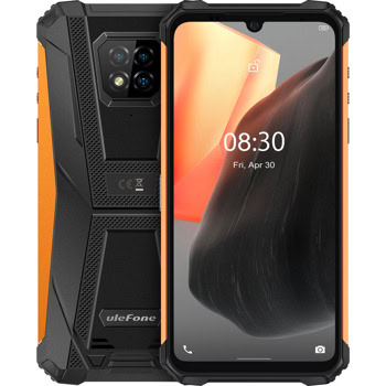 Смартфон Ulefone Armor 8 (оранжев), поддържа 2 SIM карти, 6.1" (15.49 cm) IPS LCD дисплей, осемядрен Mediatek MT6771 Helio P60 2.0GHz, 4GB RAM, 64GB Flash памет(+microSD слот), 16.0 + 5.0 + 2.0 & 8.0 Mpix камери, Android, 282g | JAR Computers Ulefone Armor 8 6937748733768