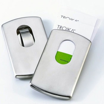 Визитник Troika CDC30/ST, метален, сив | JAR Computers Визитник Troika CDC30/ST