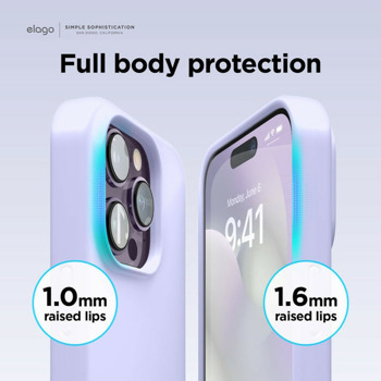 Soft Silicone Case за iPhone 14 Pro лилав