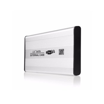 Кутия 2.5"(6.35 см), за 2.5" (6.35 см) HDD/SSD, SATA, USB 3.0, сребриста | JAR Computers 2.5inch HDD case SATA USB 3.0