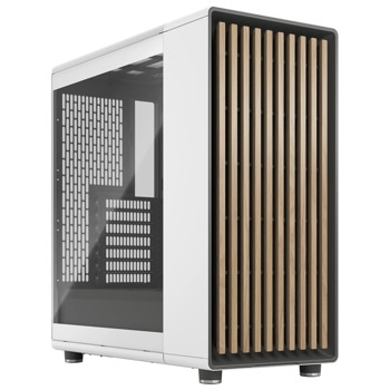 Кутия Fractal Design North, ATX /mATX/Mini-ITX, 2x USB 3.0, прозорец, бяла, без захранване | JAR Computers кутия fractal design north white tgc fd-c-nor1c-04
