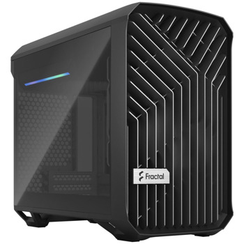 Кутия Fractal Design Torrent Nano Black TG Dark Tint, 1x USB 3.1 Gen 2 Type-C, черна, без захранване | JAR Computers Fractal Design Torrent Nano Black TG Dark Tint