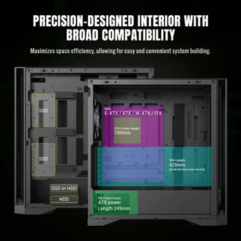 Gamemax Leader 2 BK 9101-0900R0001 | JAR Computers Gamemax Leader 2 BK 9101-0900R0001