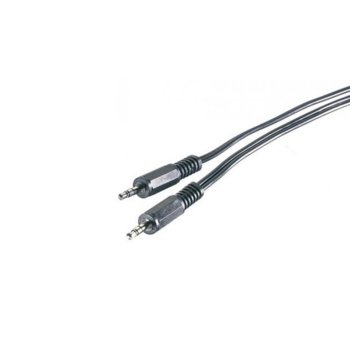 Кабел Vivanco 19719, 3.5mm Jack(м) към 3.5mm Jack(м), 1.5m, черен | JAR Computers Vivanco 19719 3.5mm Jack(м) към 3.5mm Jack(м) 1.5m